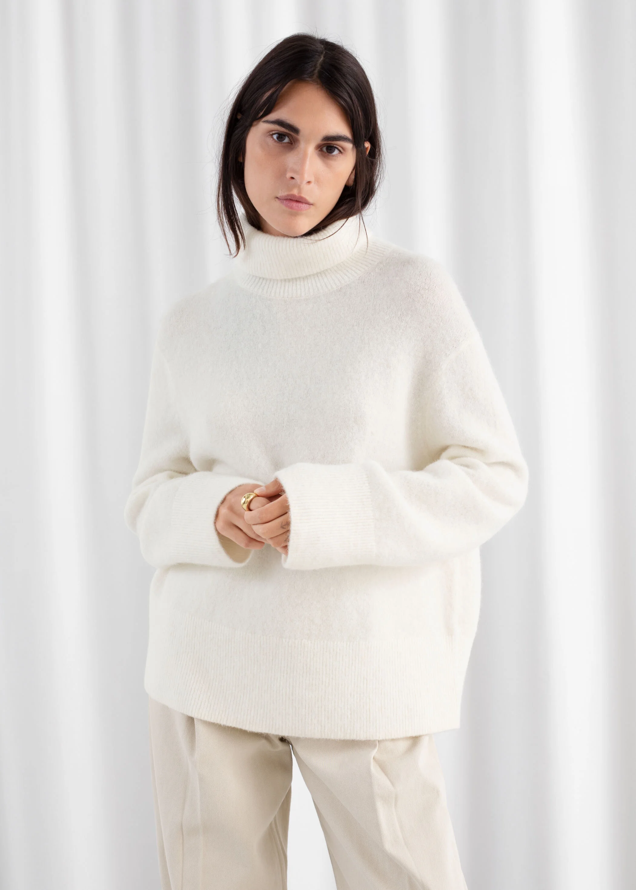 Alpaca Blend Turtleneck Sweater