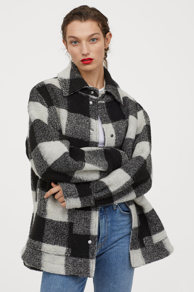 Wool Blend Shirt Jacket