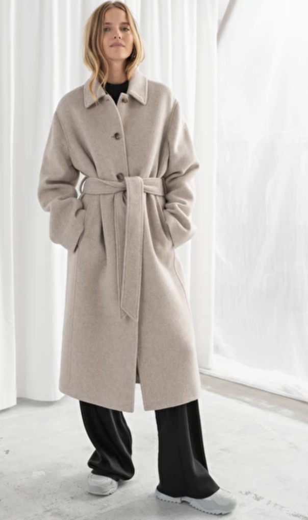 Wool Blend Oversized Coat