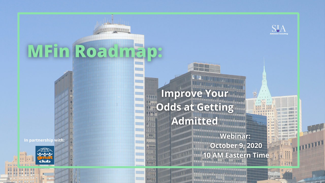 Master in Finance application Roadmap: How to improve your odds of getting selected