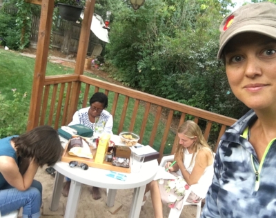 My scripture memory sisters--meeting with Allie, Sue, and Alivia to check in each week was crucial for me last fall. Plus we deepened our friendship. They are precious to me. 