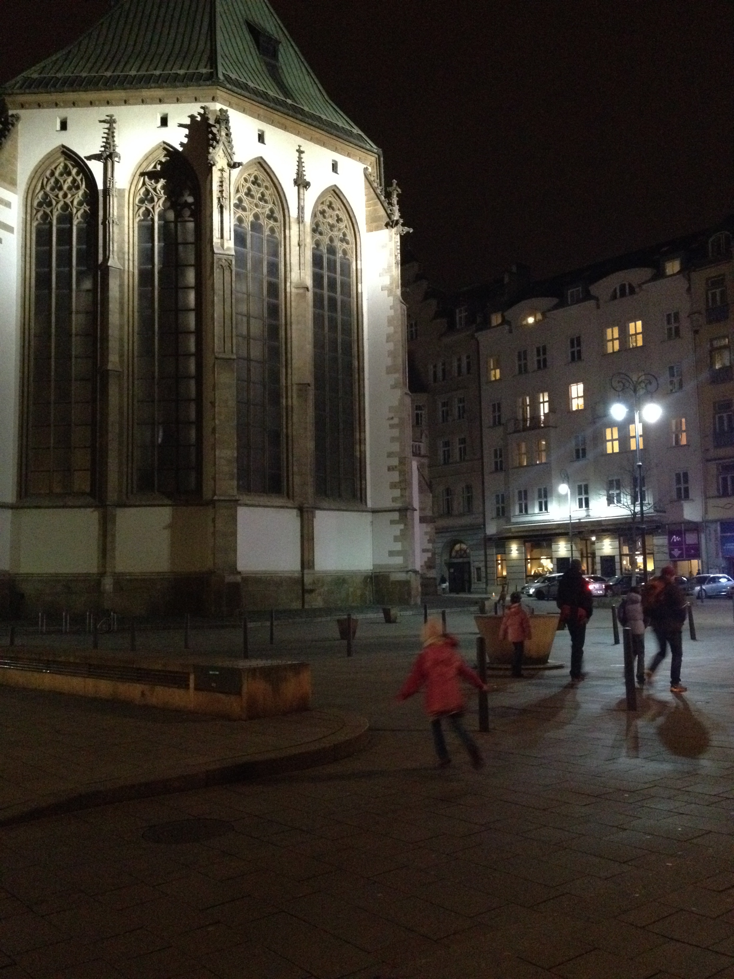 On our journey back to the car we pass by St. James Church, which we think is perhaps Brno's most beautiful building. 