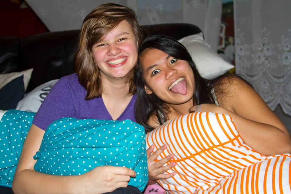 Rebekah and her roomie. 