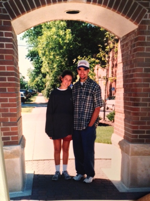 This was taken of us as "just friends" when Mark actually drove with my mom and me back to my school in Indiana for my sophomore year. 