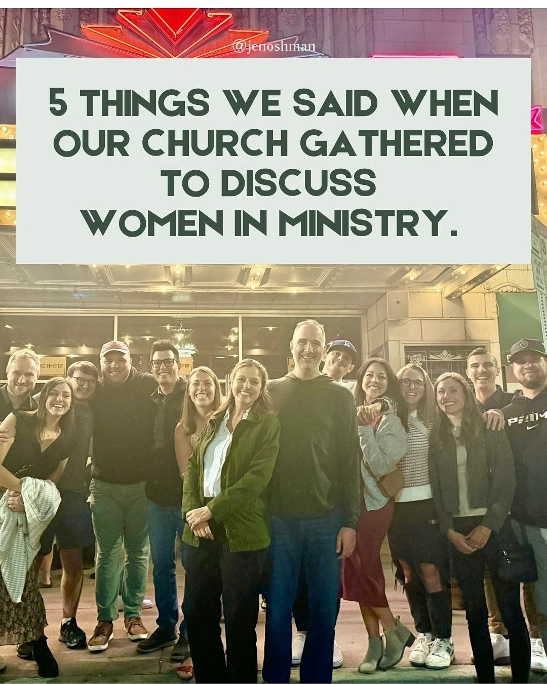 Our church family gathered a couple weeks ago to talk about our theology and practice of women in ministry. There was standing room only and I was so proud of how we showed up. You can hear the whole conversation at the link in the comments or the li