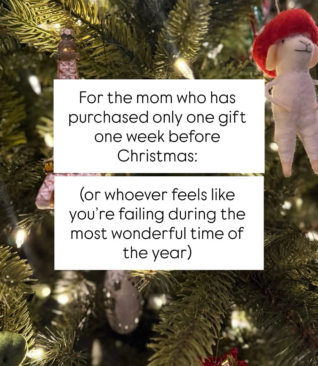 Reminding myself that our limitations are an invitation. Christmas means Christ has come. The pressure&rsquo;s off. He&rsquo;s enough. 🎄🕯️&hearts;️