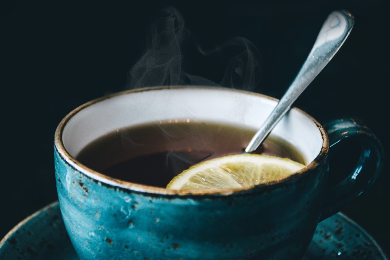 cup of steaming tea