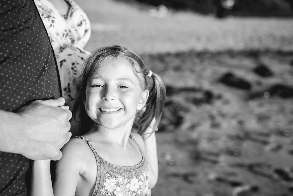 6 year old girl at the beach in los angeles