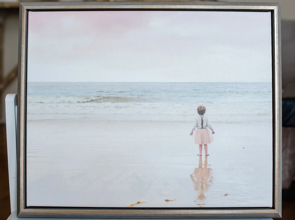 wall canvas framed with portrait of a young girl