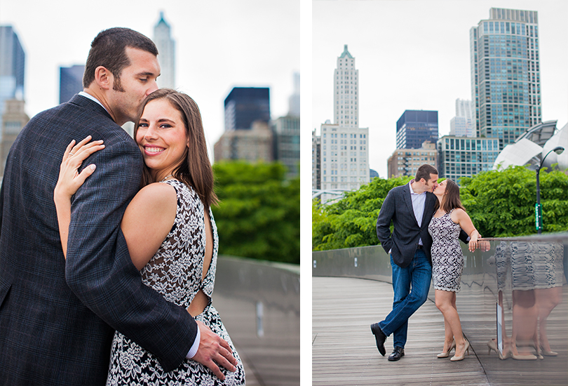 Downtown Chicago engagement portrait