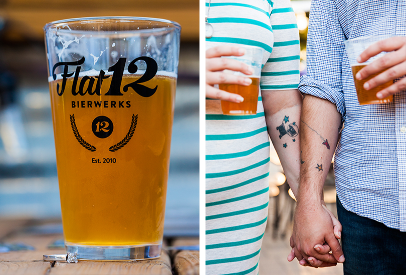 Indianapolis brewery engagement photographer