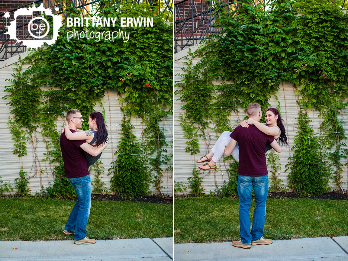 Downtown-Indianapolis-canal-engagement-portrait-photographer-couple-twirl-vine-wall.jpg