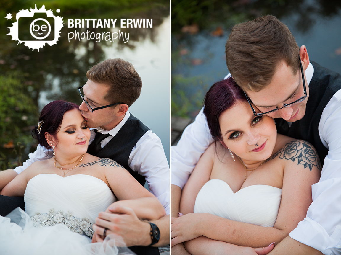 Indianapolis-wedding-photographer-couple-on-bridge-pond-Hillcrest-Country-Club-sunset.jpg