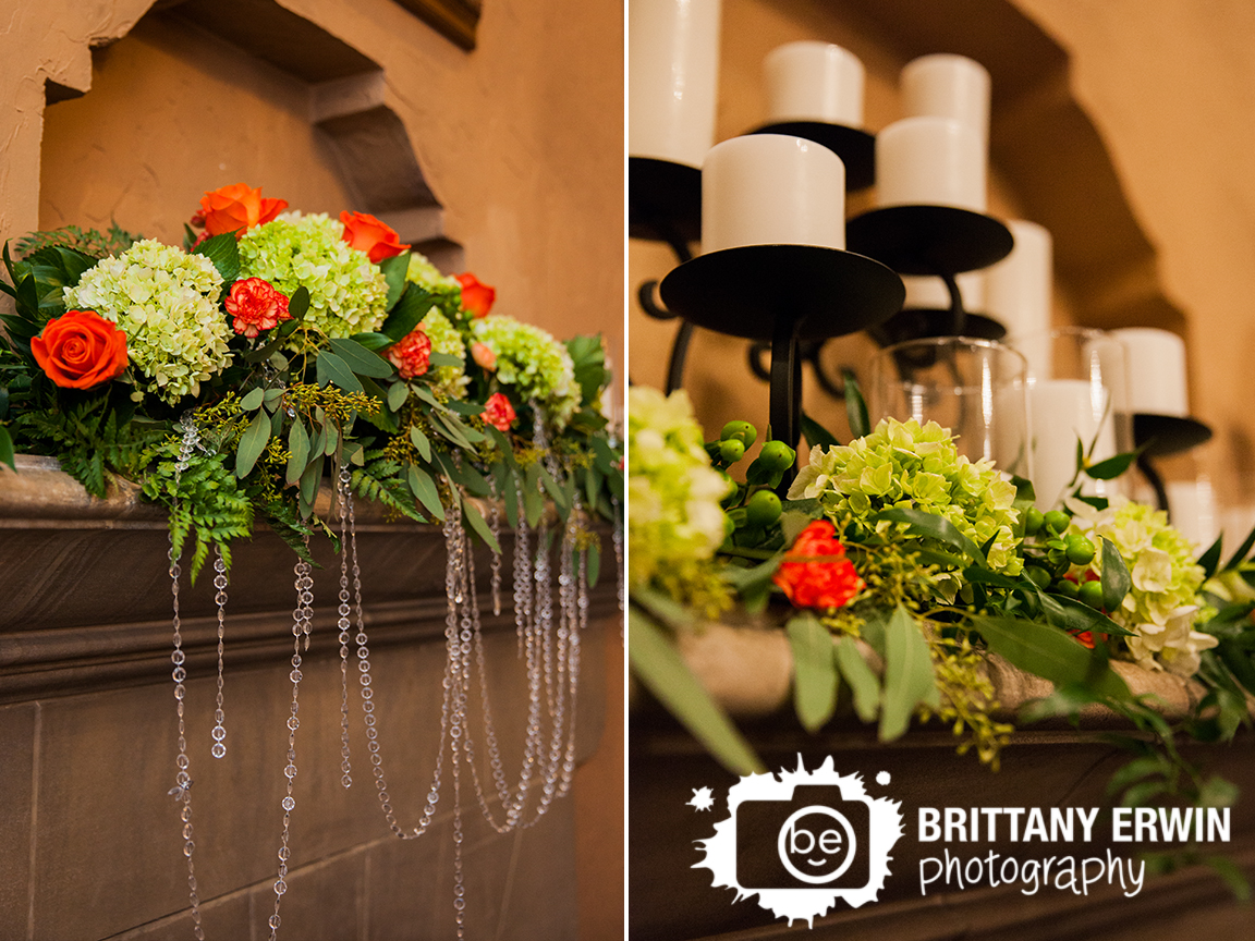 Indianapolis-wedding-photographer-mantle-flower-piece-ruble-flowers-Hillcrest-Country-Club.jpg