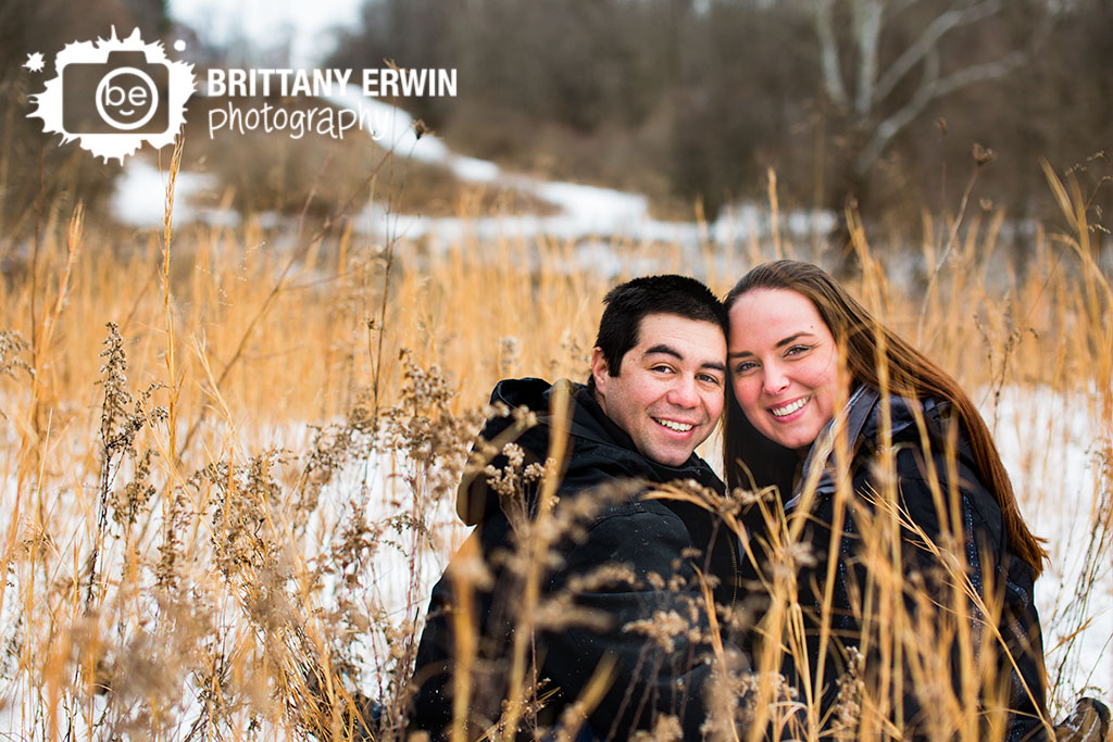Indianapolis-portrait-photographer-engagement-couple-winter-snow-field-of-grass.jpg