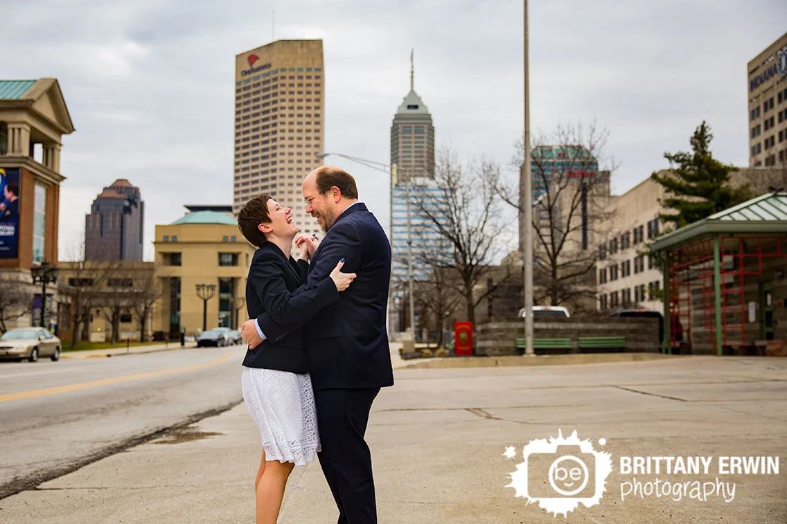 Ashley + David = Married! Indianapolis Canal Elopement Photographer