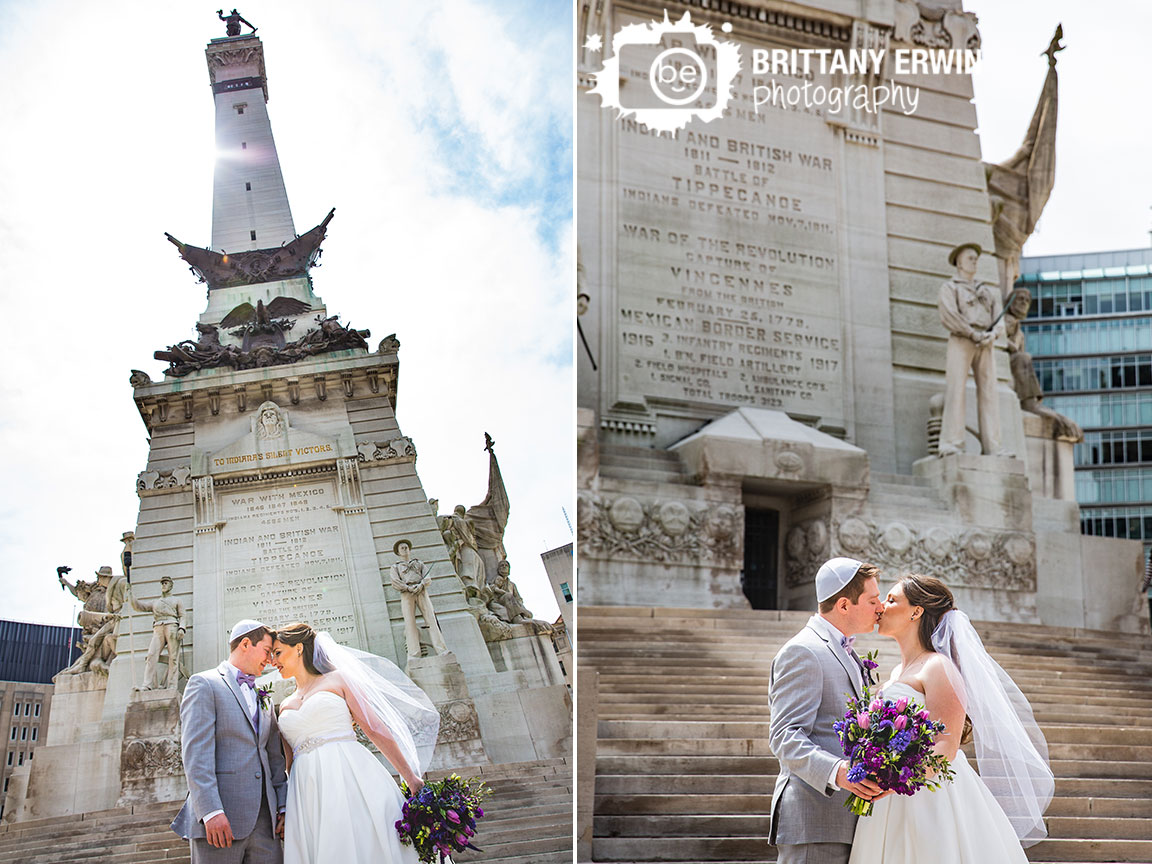 Downtown-Indianapolis-monument-circle-bride-groom-couple-kiss-violets-are-blue-indy.jpg