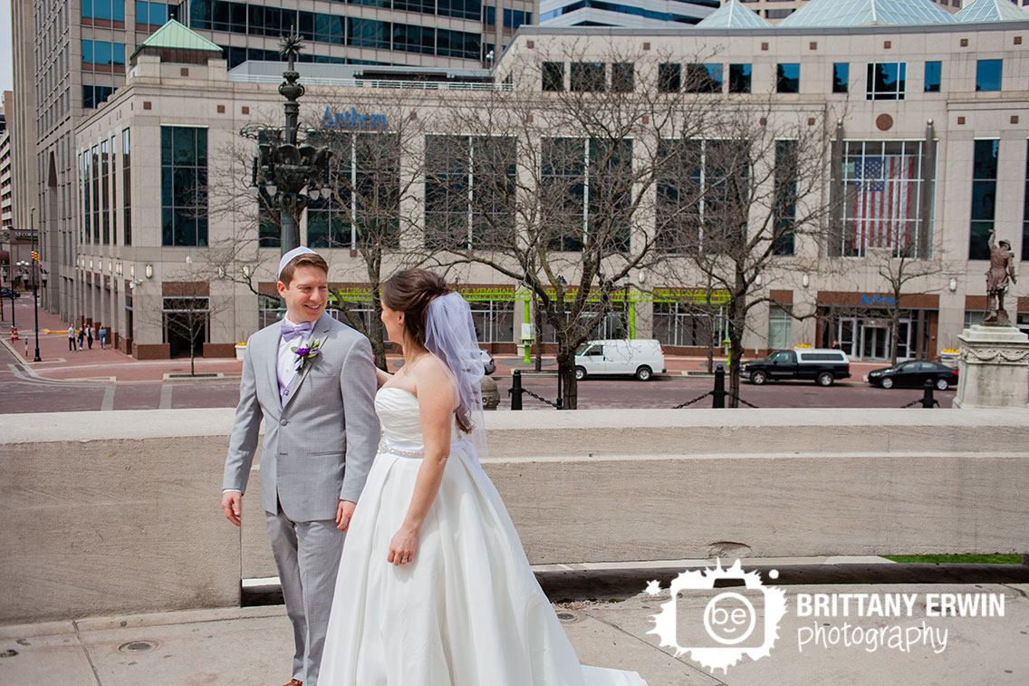 Downtown-Indianapolis-wedding-photographer-first-look-monument-circle-groom-reaction.jpg