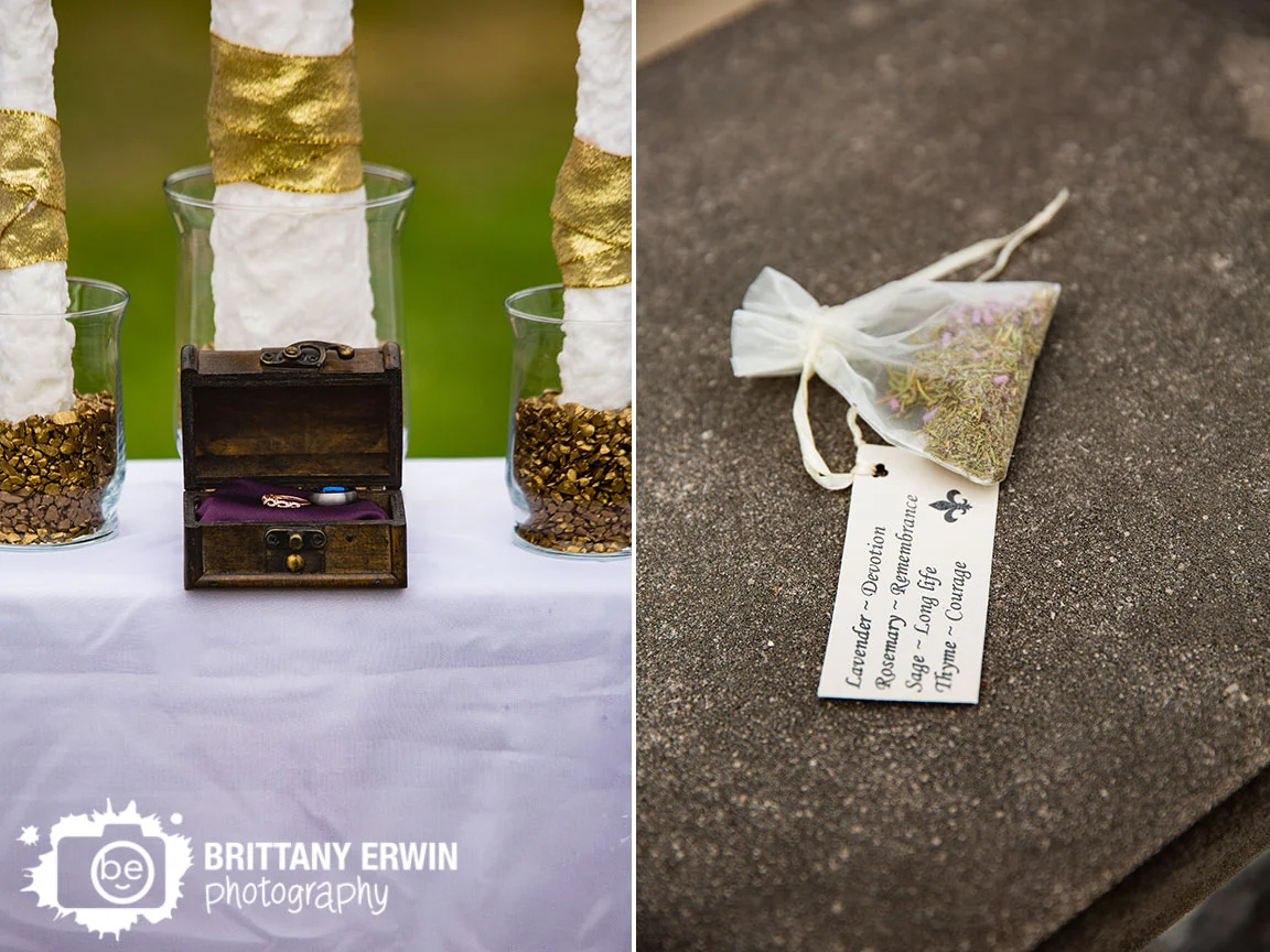 Clayshire-Castle-wedding-ceremony-altar-with-unity-candle-box-for-bands-rings-toss-herb-lavender.jpg
