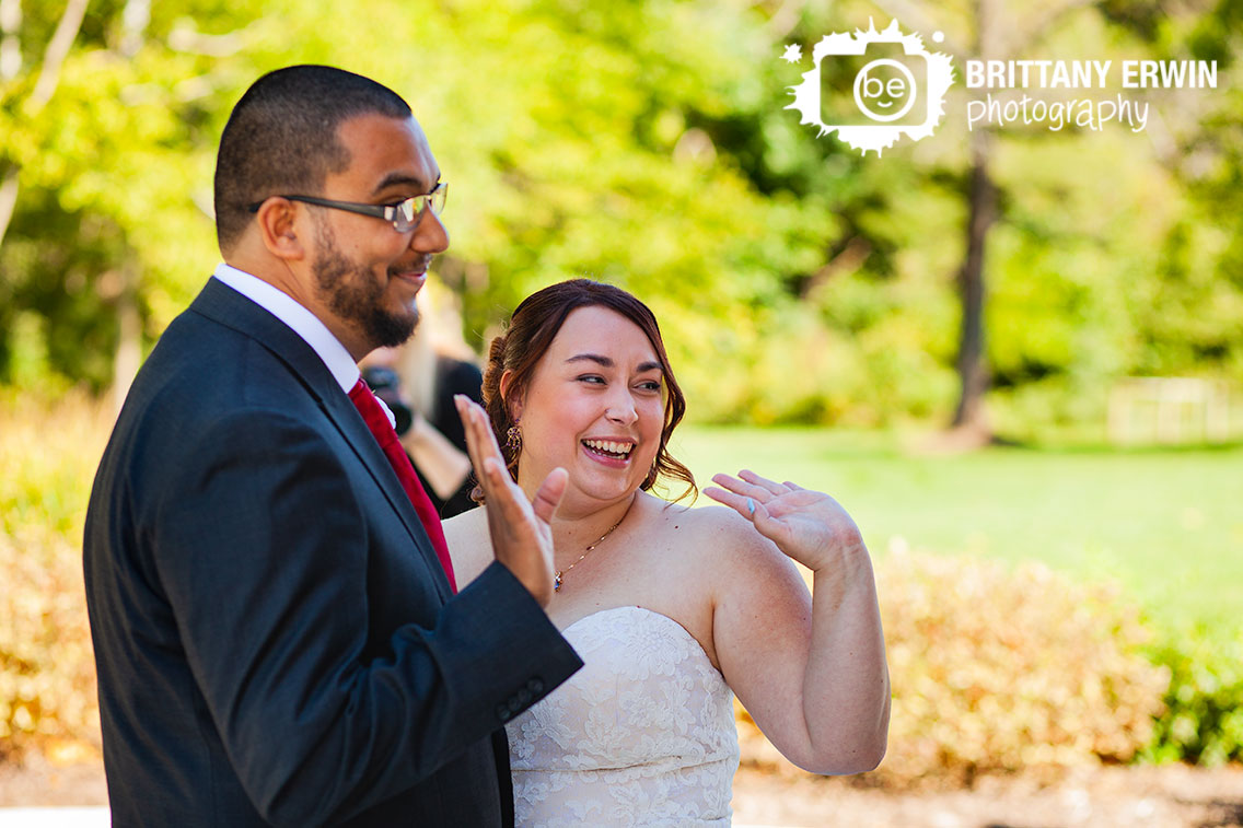 bride-groom-wave-to-bridal-party-after-first-look-syacamore-at-mallow-run-winery.jpg