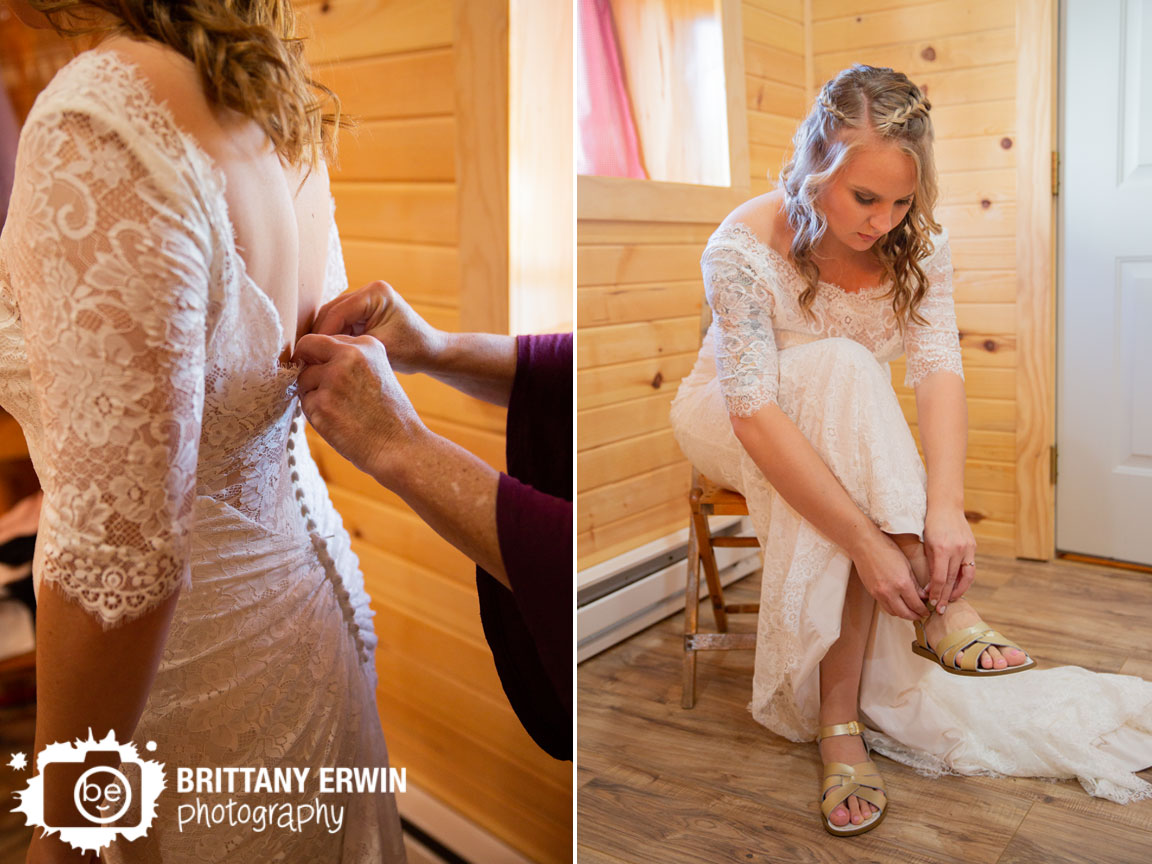 Bride-getting-ready-button-back-dress-putting-on-shoes-maggie-sottero-gown.jpg