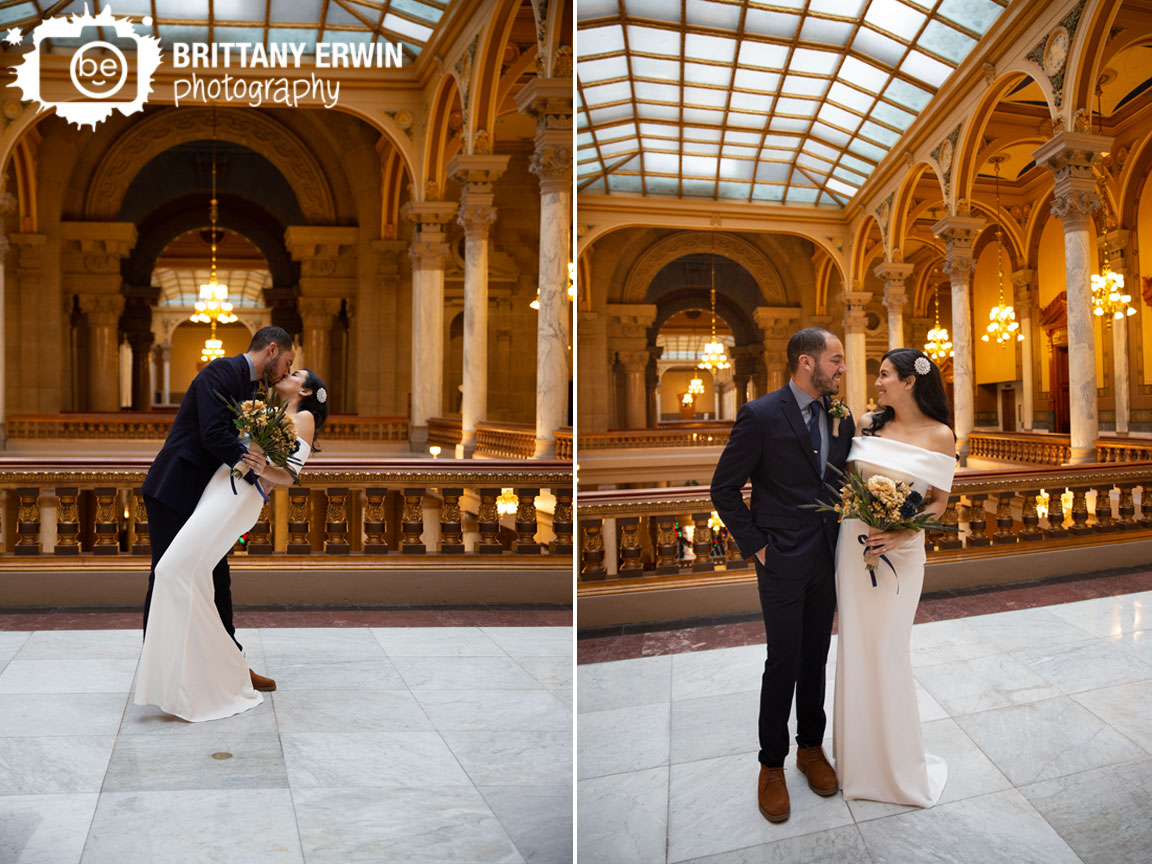 Indiana-State-House-elopement-photographer-couple-dip-and-kiss-balcony.jpg
