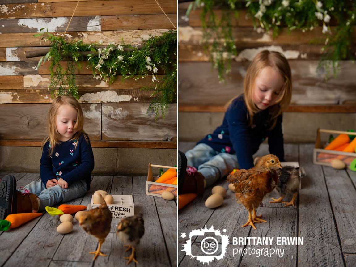 Indianapolis-portrait-photographer-spring-flowers-log-toddler-with-baby-chicks.jpg