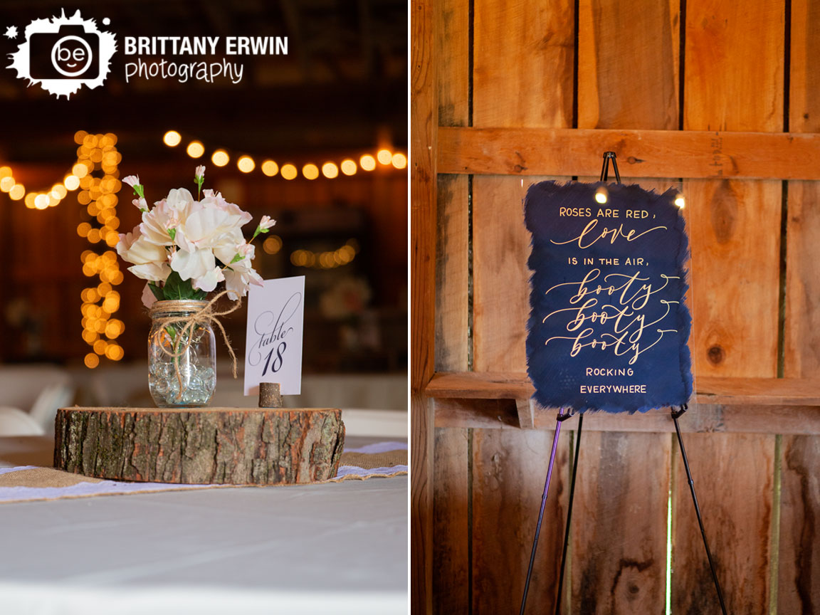 table-number-flower-mason-jar-centerpiece-wood-slice-dance-sign.jpg