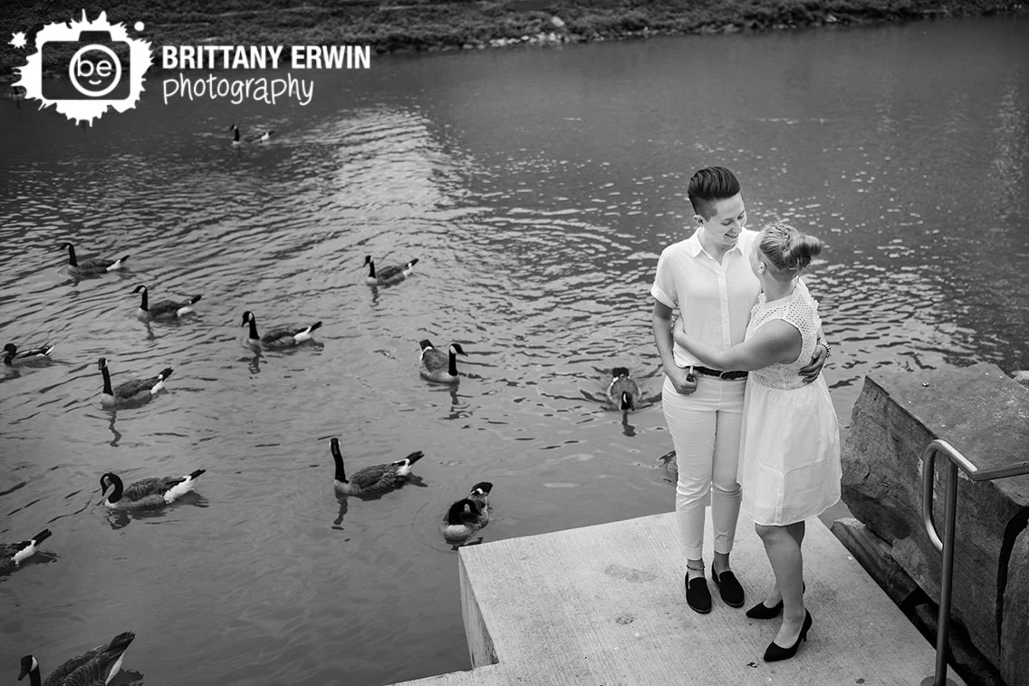 Indianapolis-bridal-portrait-photographer-couple-on-canal-water-full-of-geese.jpg