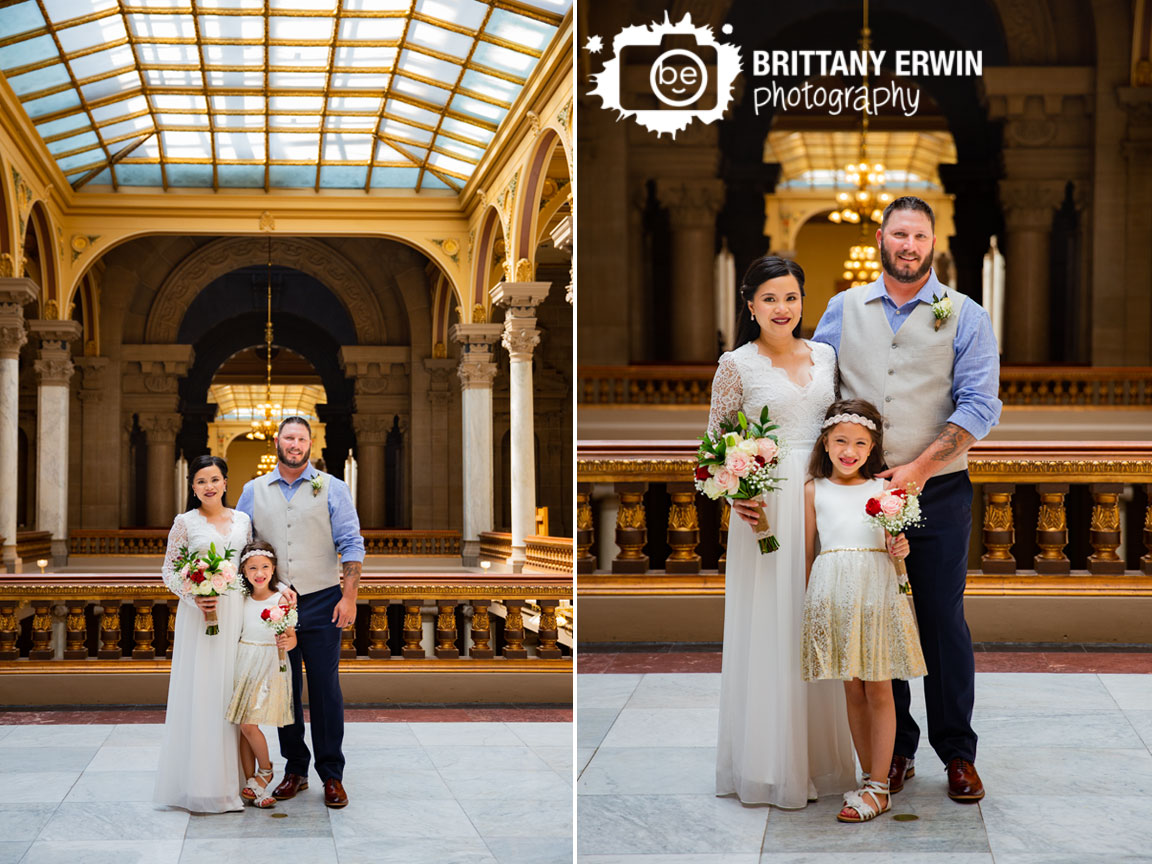 family-portrait-bride-groom-daughter-flower-girl-Indiana-State-House-elopement.jpg