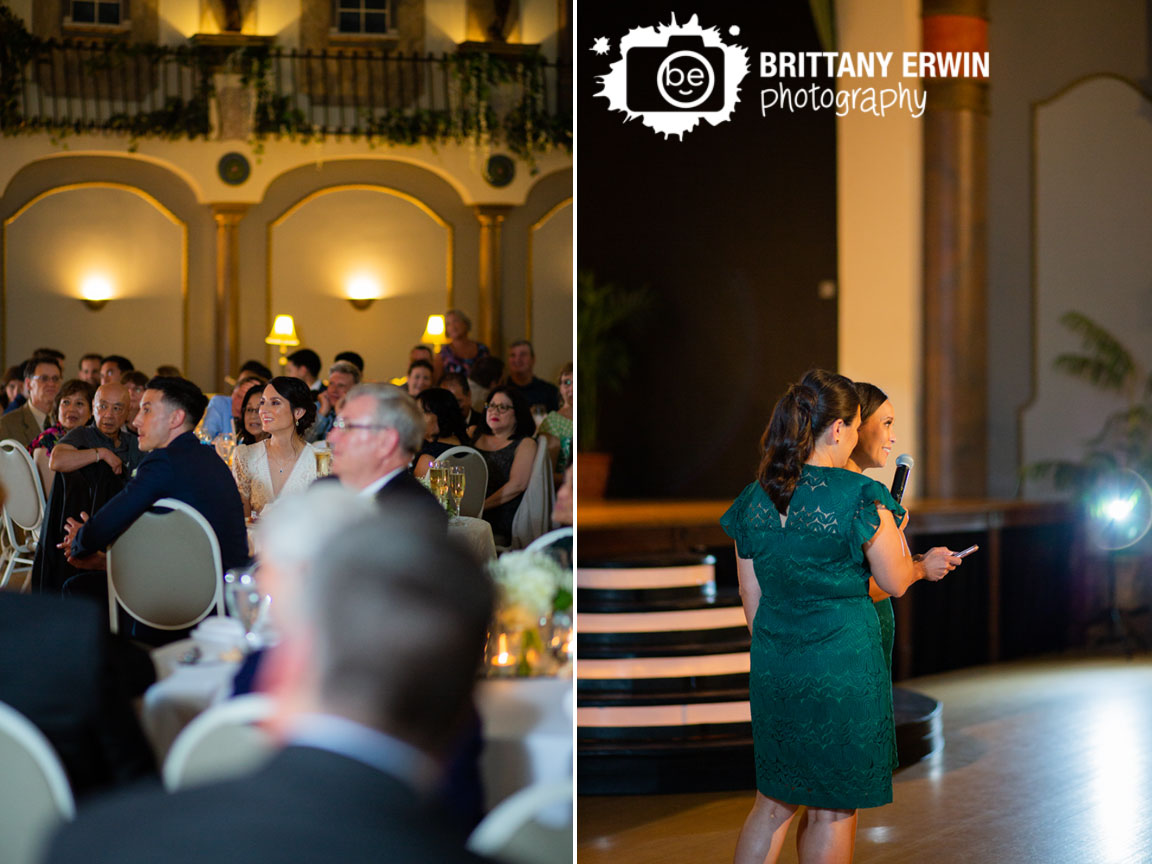 Fountain-Square-Theater-wedding-reception-bride-and-groom-at-sweetheart-table-toasts-by-maid-of-honor.jpg