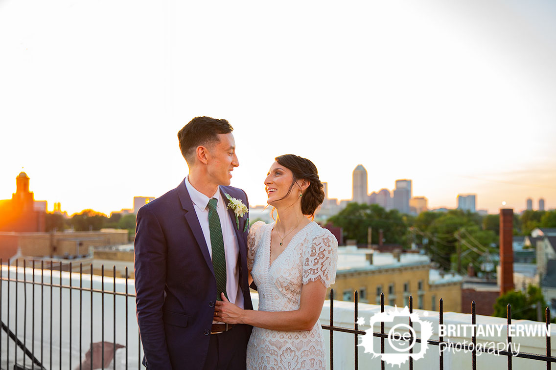 Fountain-Square-Theater-rooftop-wedding-photographer-sunset-couple.jpg