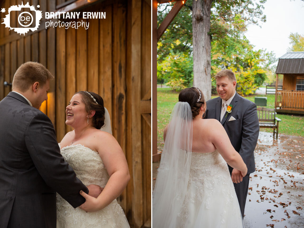 Indiana-wedding-photographer-couple-first-look-outside-rainy-overhang-fall.jpg