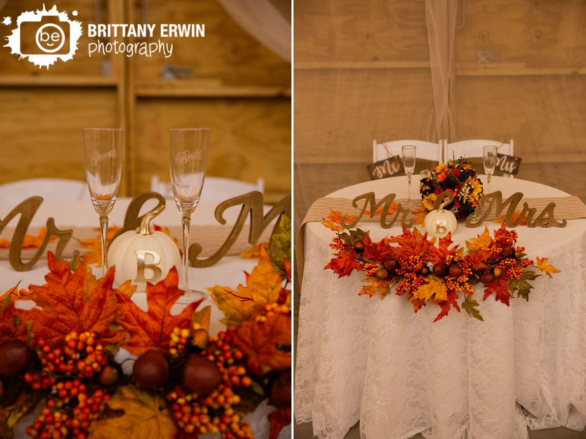 Sweetheart-table-wedding-reception-fall-theme-mr-mrs-wooden-signs-glasses.jpg