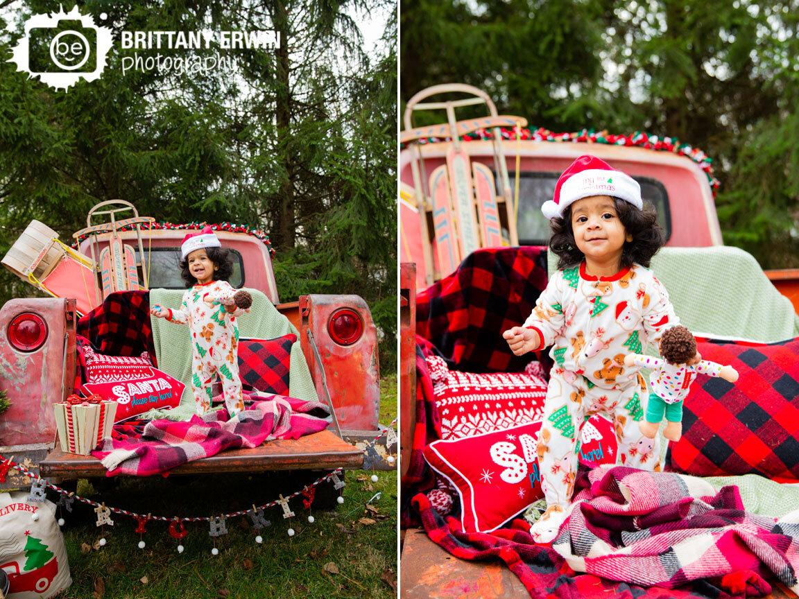 First-christmas-santa-hat-classic-antique-truck-red-blankets-pamjamas.jpg