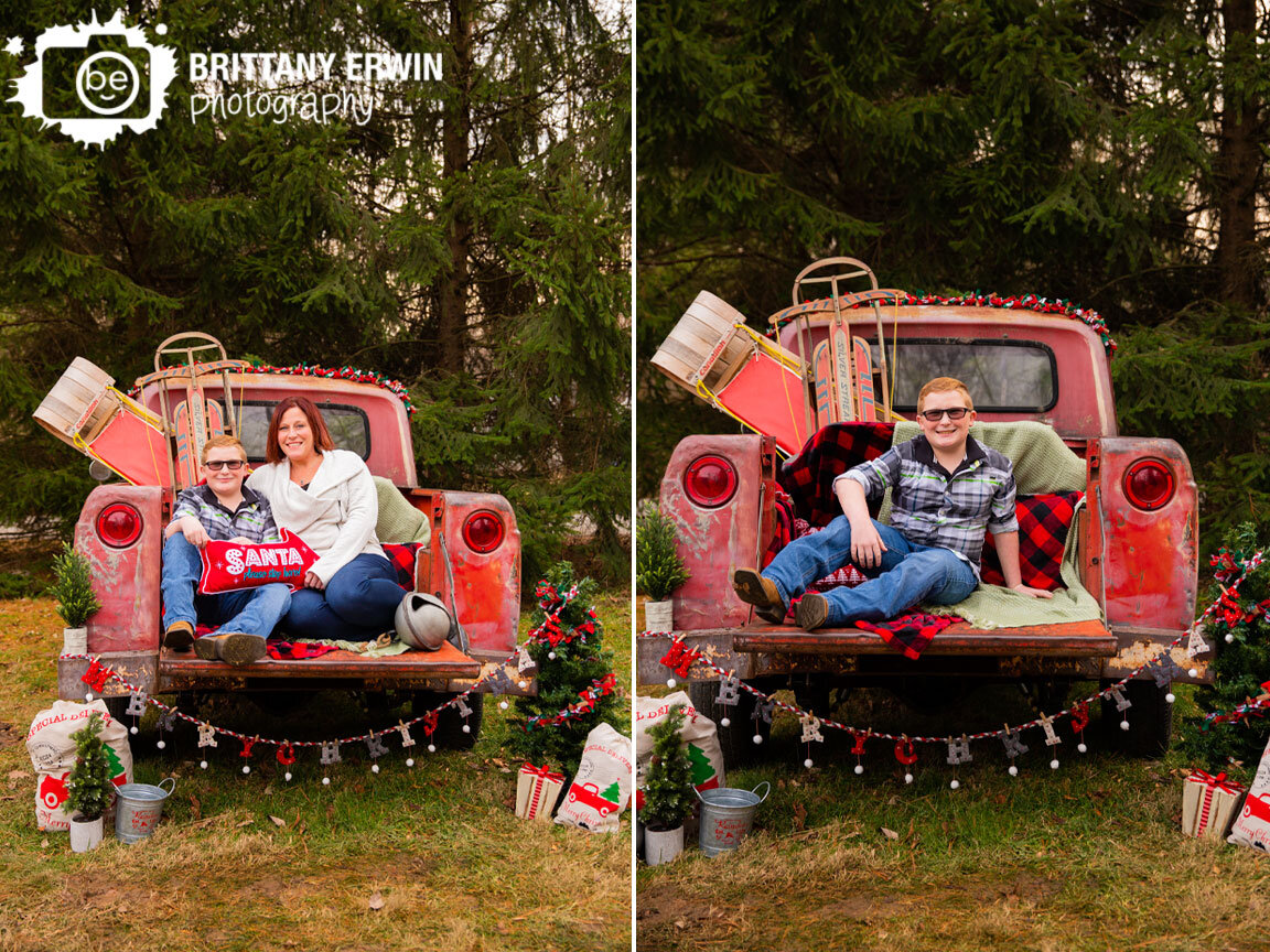 Santa-please-stop-here-pillow-mother-son-in-classic-scout-truck.jpg
