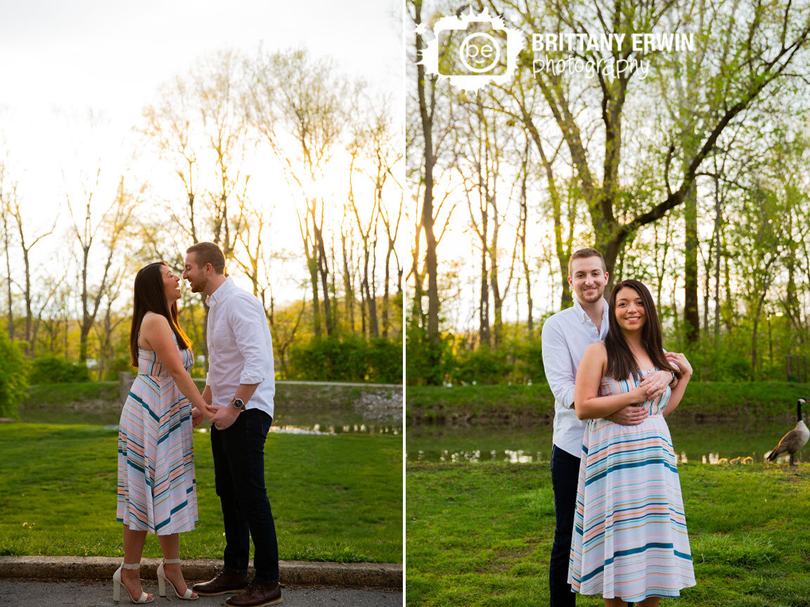 Engagement-portrait-photographer-couple-by-water-with-geese-goslings-in-background.jpg