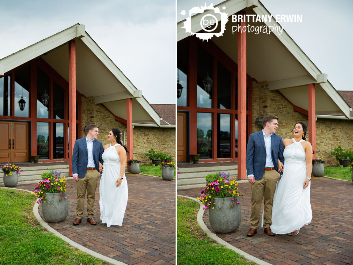 Shelbyville-Indiana-wedding-photographer-couple-on-front-path-brick-driveway.jpg
