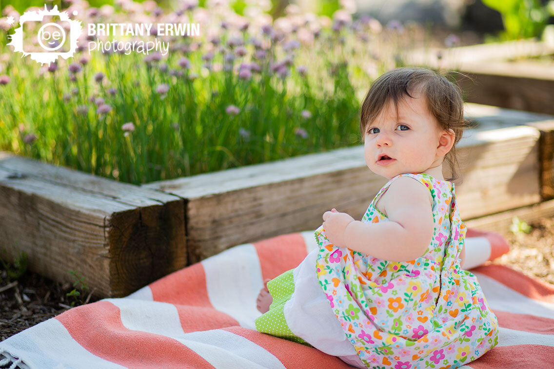 baby-girl-on-picnic-blanket-striped-flower-dress-milestone-photographer.jpg