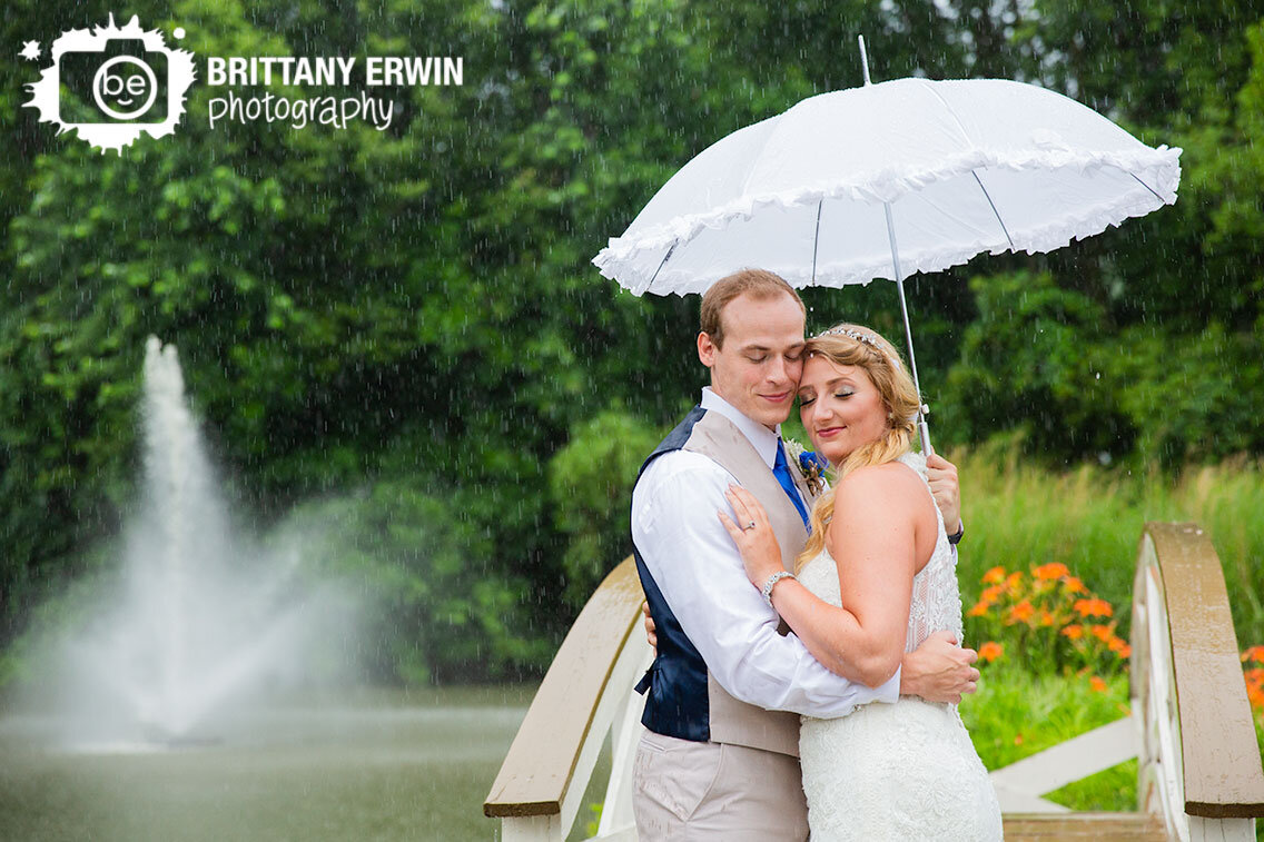 Rainy-day-wedding-photographer-couple-under-umbrella-in-rain-near-bridge-with-fountain.jpg