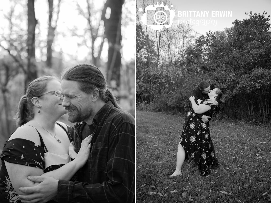 Fall-engagement-portrait-photographer-dip-and-kiss-sun-mood-pattern-dress.jpg