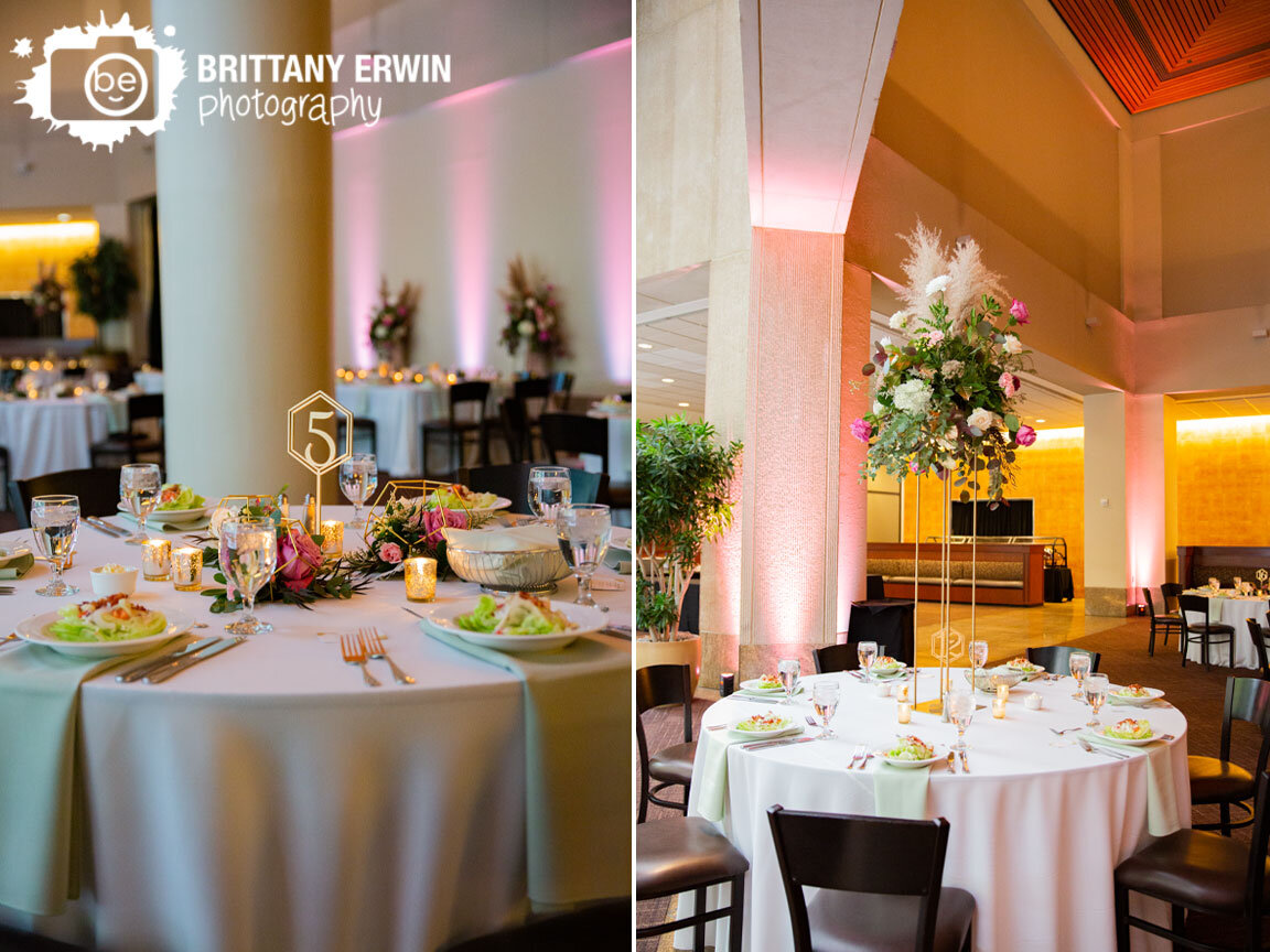 Indianapolis-wedding-reception-photographer-room-setup-tall-flower-centerpiece-floral-in-honeycomb-gold.jpg