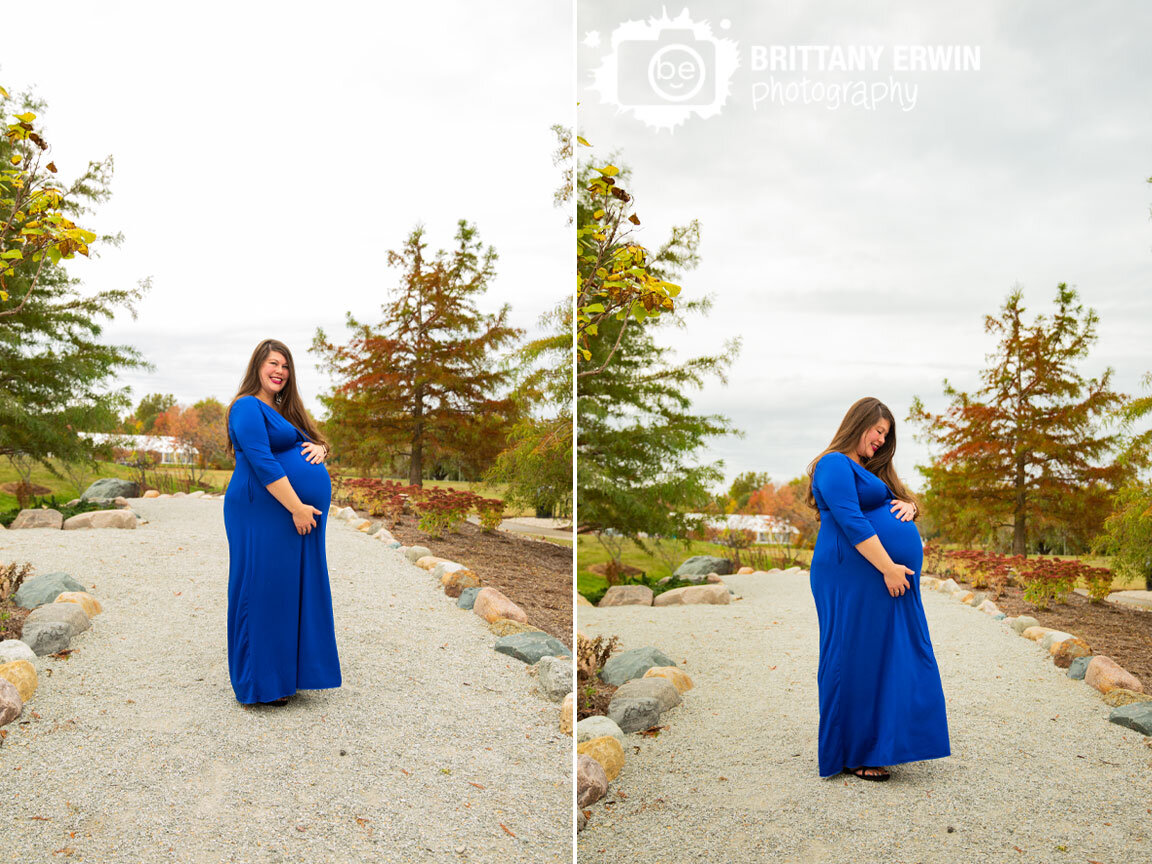 Maternity-portrait-photographer-mother-to-be-on-path-blue-dress.jpg