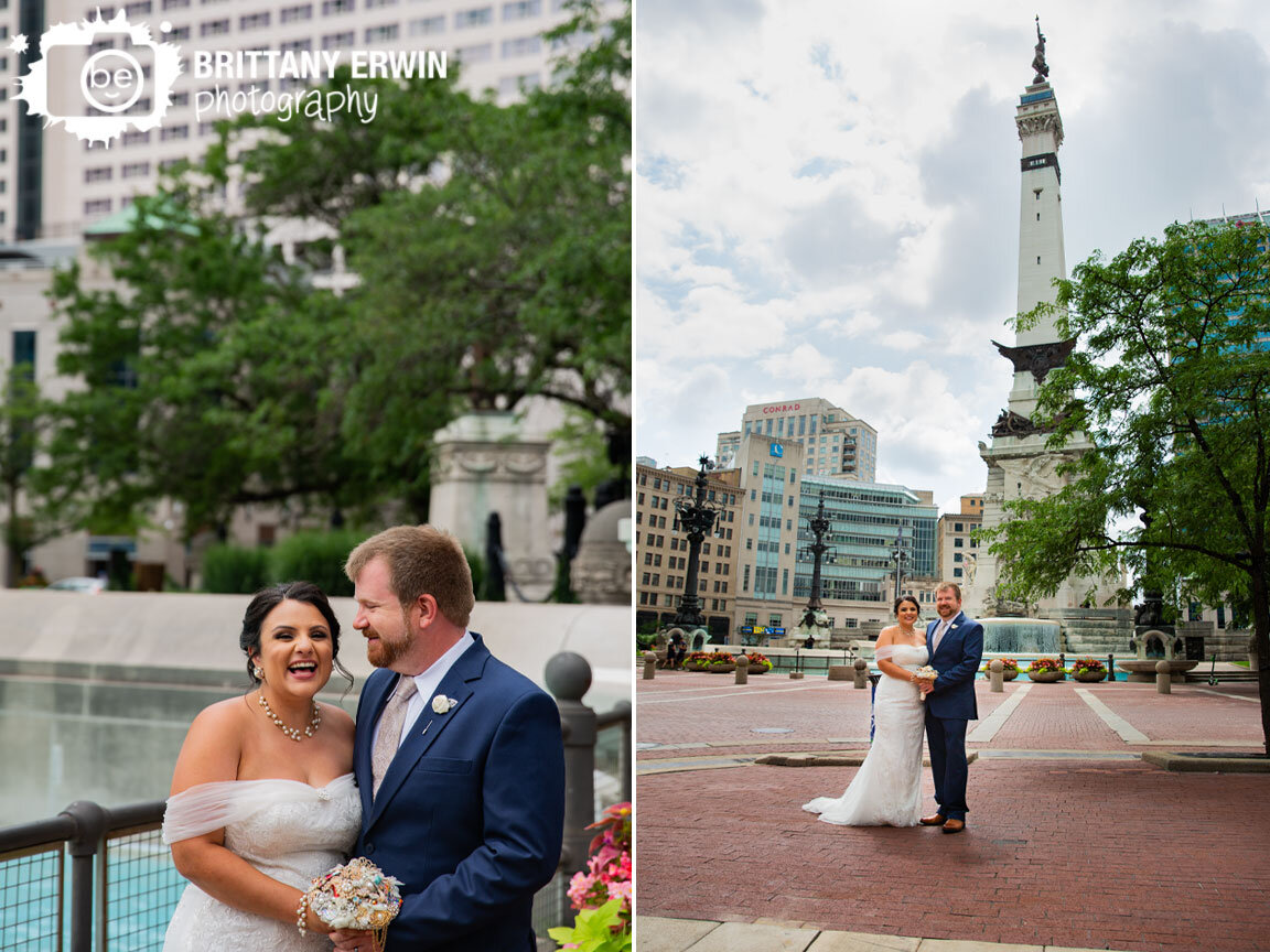 Downtown-Indianapolis-wedding-photographer-couple-with-monument-circle-summer-flowers-fountain.jpg
