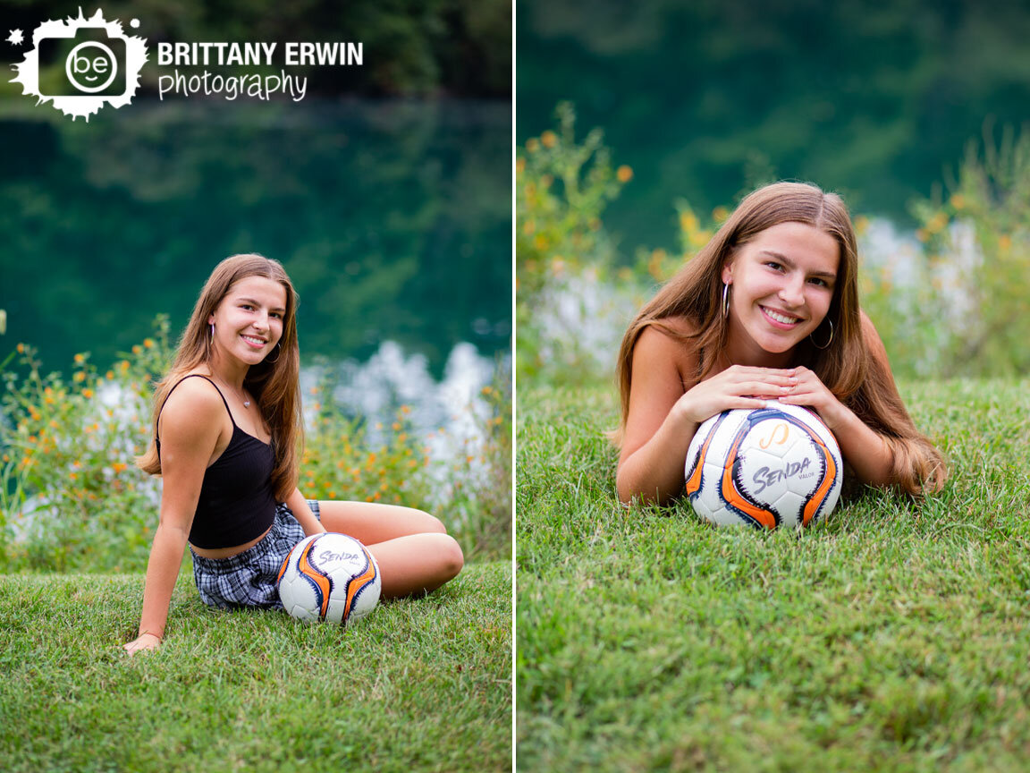 Indianapolis-high-school-senior-portrait-photographer-outside-by-pond-with-soccer-ball.jpg