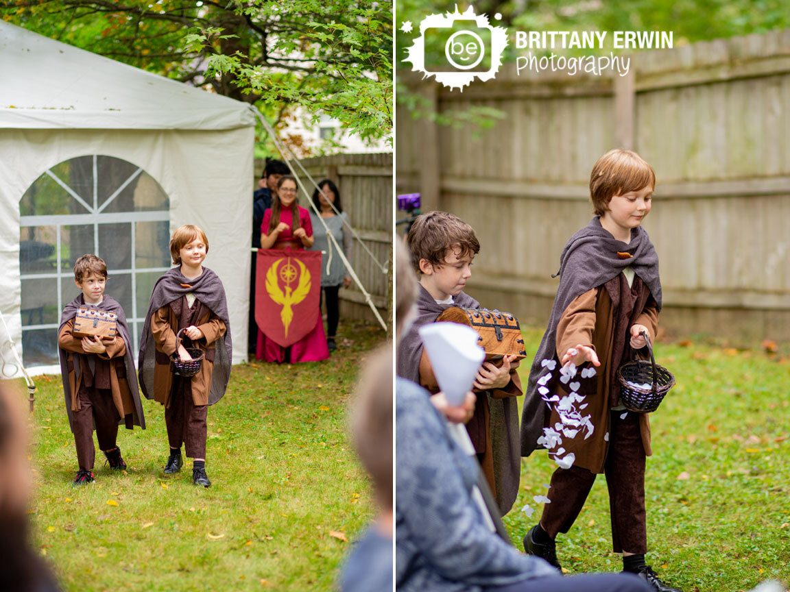 Ring-bearer-hobbit-boys-at-outdoor-lord-of-the-rings-theme-ceremony.jpg