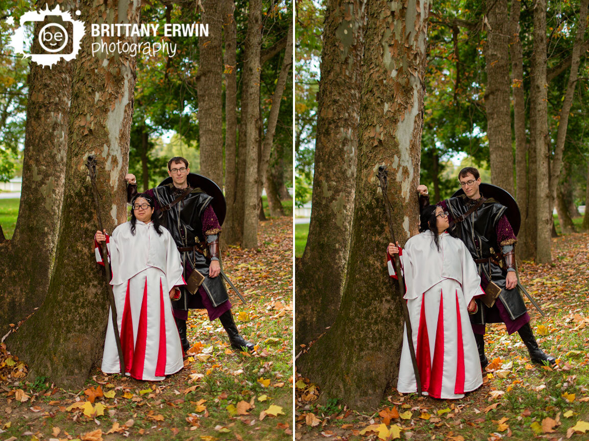 Indiana-wedding-photographer-nerdy-event-white-mage-bridal-gown-couple-in-park.jpg