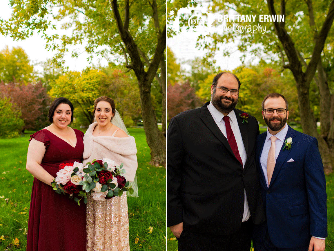 Indianapolis-wedding-photographer-bride-with-maid-of-honor-groom-with-best-man-outdoor-fall.gif