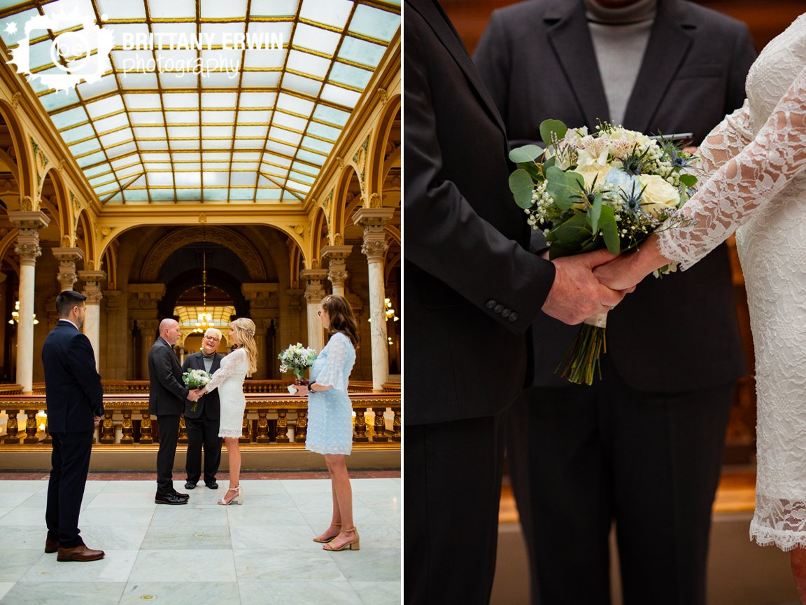 Indianapolis-downtown-elopement-photographer-couple-with-officiant-and-two-attendants-on-top-floor-of-capitol-building.jpg