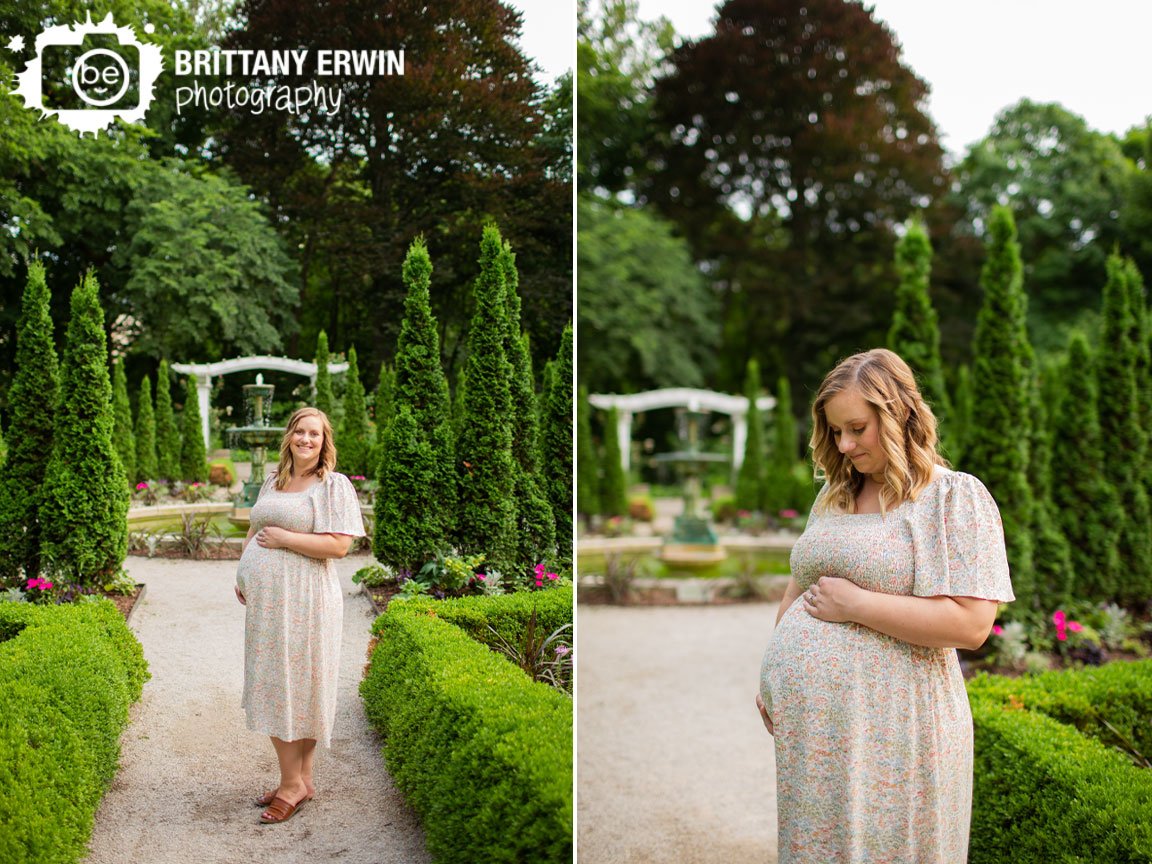 Indianapolis-maternity-portrait-photographer-mother-to-be-outdoor-at-garden-Newfields-Museum-grounds.jpg
